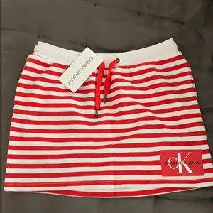 Calvin Klein Jeans Stripe Terry Skirt